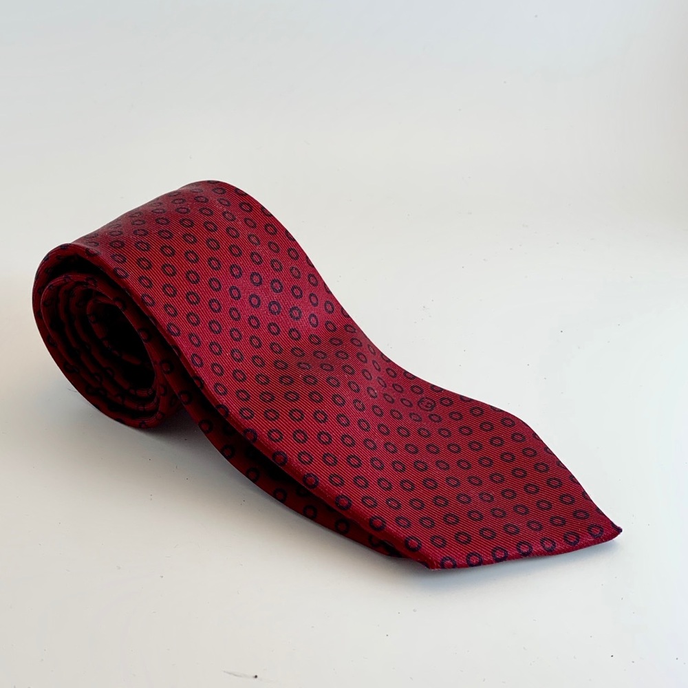 Gucci Burgundy Silk Tie Vintage